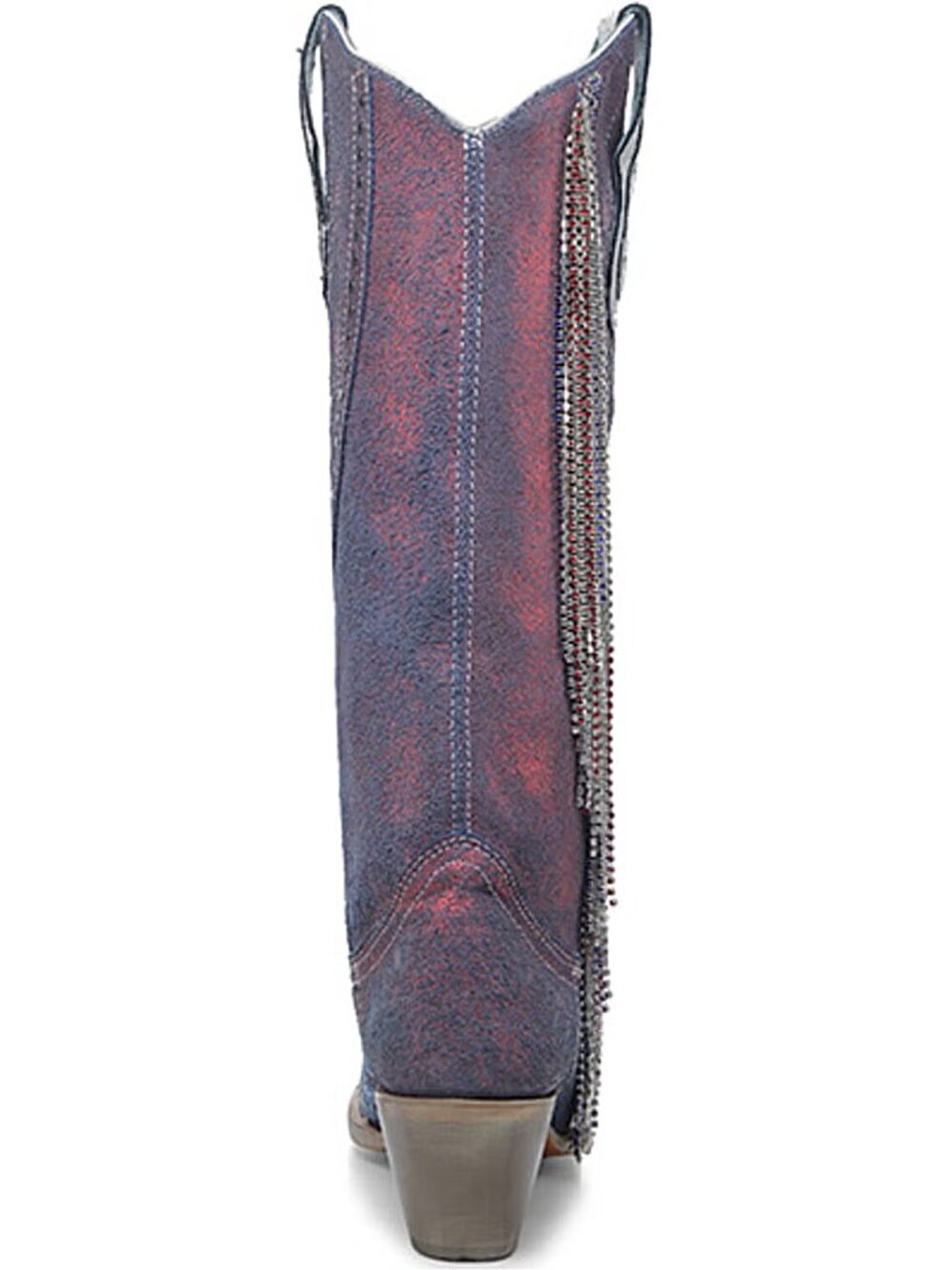 CORRAL BOOTS Embroidery And Studs Chameleon Effect Tall Western Boots - Snip Toe - Picture 7 of 9